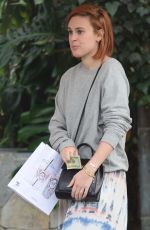 RUMER WILLIS Leaves Alfred Coffee in West Hollywood 01/03/2018