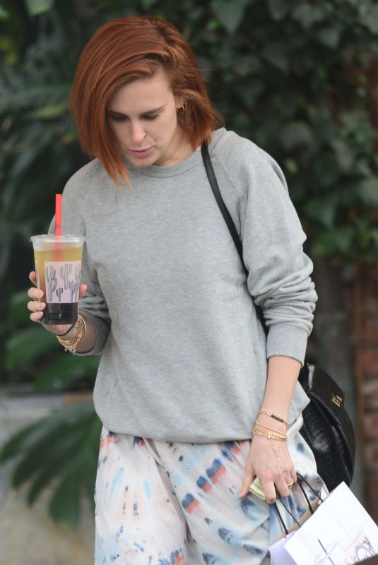 RUMER WILLIS Leaves Alfred Coffee in West Hollywood 01/03/2018