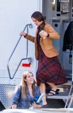 SANDRA BULLOCK and SARAH PAULSON on the Set ofBird Box in Los Angeles 01/13/2018