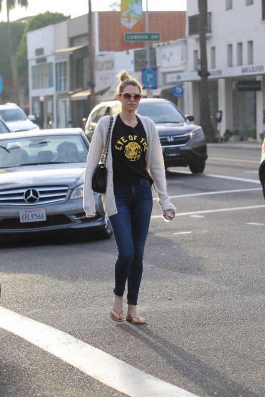 SARA FOSTER Out Shopping in Beverly Hills 01/02/2018