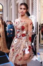 SARA SAMPAIO on the Backstage of Zuhair Murad Show Paris Fashion Week 01/24/2018