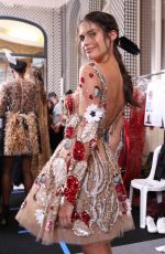 SARA SAMPAIO on the Backstage of Zuhair Murad Show Paris Fashion Week 01/24/2018