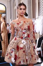 SARA SAMPAIO on the Backstage of Zuhair Murad Show Paris Fashion Week 01/24/2018