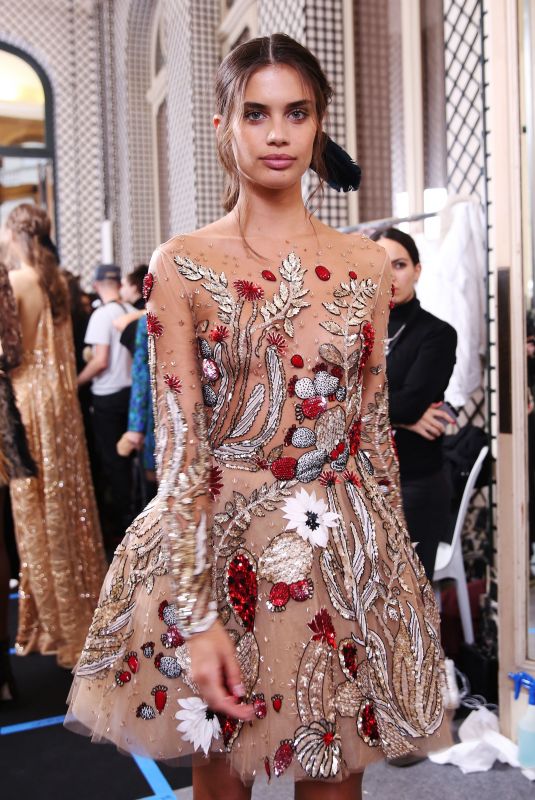SARA SAMPAIO on the Backstage of Zuhair Murad Show Paris Fashion Week 01/24/2018