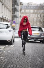 SARA SAMPAIO Out and About in Paris 01/23/2018