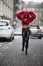 SARA SAMPAIO Out and About in Paris 01/23/2018