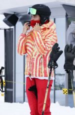 SARA SAMPAIO Out Skiing on Vacation in St. Moritz 01/30/2018