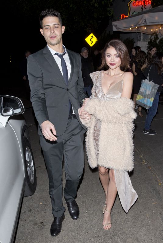 SARAH HYLAND and Wells Adam Leaves a Private Party in West Hollywood 01/2018
