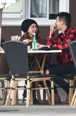 SARAH HYLAND and Wells Adams Out for Coffee in Los Angeles 01/09/2018