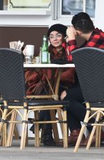 SARAH HYLAND and Wells Adams Out for Coffee in Los Angeles 01/09/2018