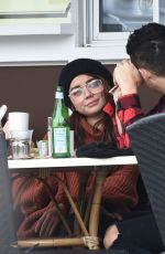 SARAH HYLAND and Wells Adams Out for Coffee in Los Angeles 01/09/2018