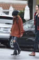 SARAH HYLAND and Wells Adams Out for Coffee in Los Angeles 01/09/2018