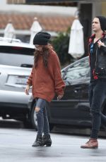 SARAH HYLAND and Wells Adams Out for Coffee in Los Angeles 01/09/2018