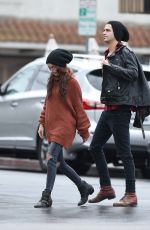 SARAH HYLAND and Wells Adams Out for Coffee in Los Angeles 01/09/2018