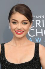 SARAH HYLAND at 2018 Critics’ Choice Awards in Santa Monica 01/11/2018