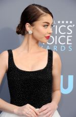 SARAH HYLAND at 2018 Critics’ Choice Awards in Santa Monica 01/11/2018