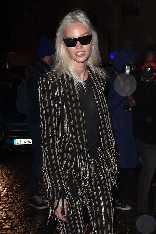 SASHA LUSS Out and About in Paris 01/20/2018