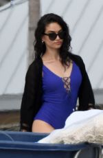 SHANINA SHAIK in Swimsuit on the Set of a Photoshoot in Key Biscayne 01/24/2018