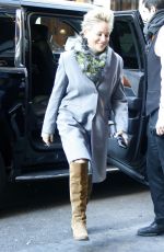 SHARON STOEN Arrives at Her Hotel in New York 01/18/2018