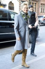 SHARON STOEN Arrives at Her Hotel in New York 01/18/2018