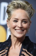 SHARON STONE at 75th Annual Golden Globe Awards in Beverly Hills 01/07/2018