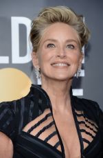 SHARON STONE at 75th Annual Golden Globe Awards in Beverly Hills 01/07/2018
