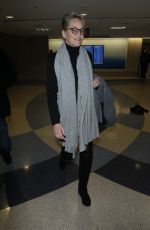 SHARON STONE at LAX Airport in Los Angeles 01/21/2018
