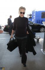 SHARON STONE at Los Angeles International Airport 01/12/2018