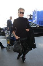 SHARON STONE at Los Angeles International Airport 01/12/2018