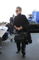 SHARON STONE at Los Angeles International Airport 01/12/2018