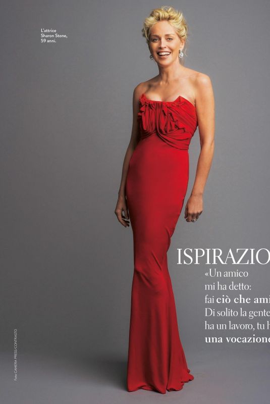 SHARON STONE in Grazia Magazine, Italy January 2018
