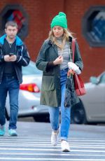 SIENNA MILLER Makeup Free Out and About in New York 01/13/2018