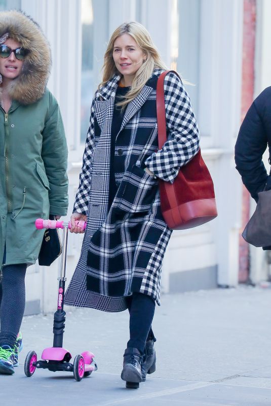 SIENNA MILLER Out in New York 01/19/2018