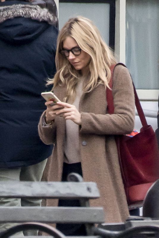 SIENNA MILLER Out in New York 01/23/2018