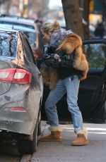 SIENNA MILLER Unloading Her Car in New York 01/14/2018