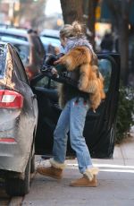 SIENNA MILLER Unloading Her Car in New York 01/14/2018