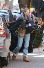 SIENNA MILLER Unloading Her Car in New York 01/14/2018