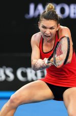 SIMONA HALEP at Australian Open Tennis Tournament in Melbourne 01/18/2018