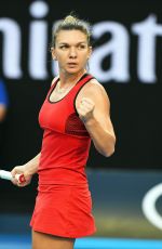 SIMONA HALEP at Australian Open Tennis Tournament in Melbourne 01/18/2018
