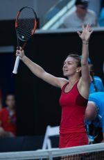 SIMONA HALEP at Australian Open Tennis Tournament in Melbourne 01/22/2018