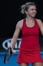 SIMONA HALEP at Australian Open Tennis Tournament in Melbourne 01/22/2018