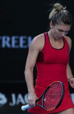 SIMONA HALEP at Australian Open Tennis Tournament in Melbourne 01/22/2018