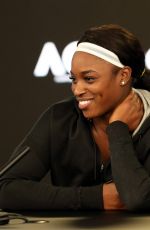 SLOANE STEPHENS at Australian Open Tennis Championships Press Conference in Melbourne 01/13/2018