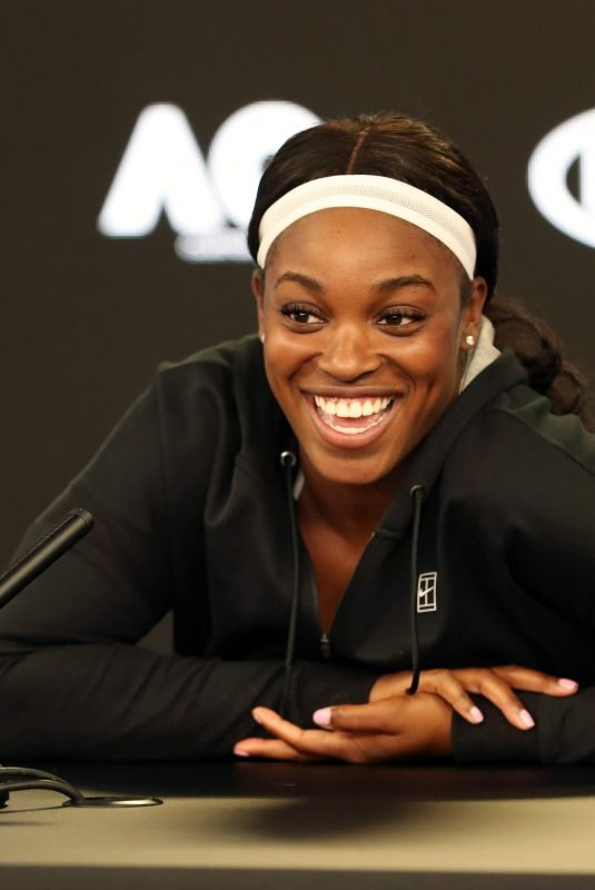 SLOANE STEPHENS at Australian Open Tennis Championships Press Conference in Melbourne 01/13/2018