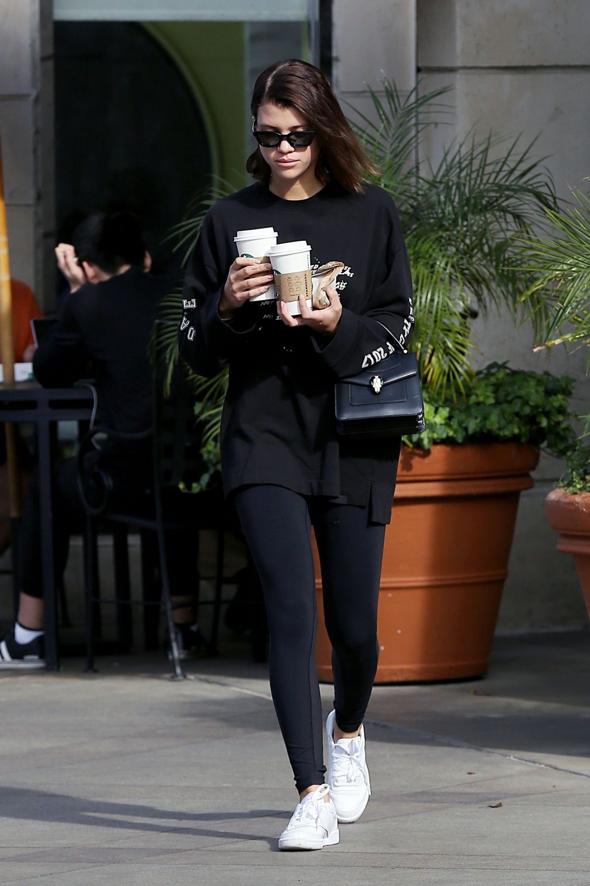 SOFIA RICHIE Out for Coffee from Starbucks in Calabasas 01/07/2018 ...
