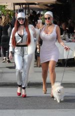SOPHIA VEGAS WOLLERSHEIM and PHOEBE PRICE Leaves Il Pastaio in Beverly Hills 01/15/2018