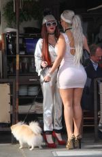 SOPHIA VEGAS WOLLERSHEIM and PHOEBE PRICE Leaves Il Pastaio in Beverly Hills 01/15/2018