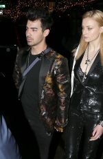 SOPHIE TURNER and Joe Jonas Night Out in New York 01/27/2018