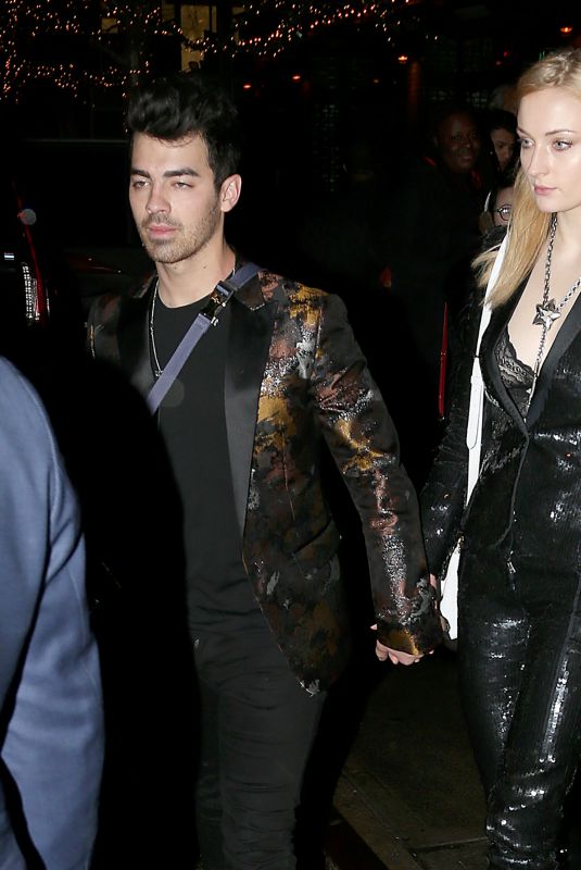 SOPHIE TURNER and Joe Jonas Night Out in New York 01/27/2018