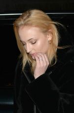SOPHIE TURNER and Joe Jonas Out for Dinner in London 01/16/2018